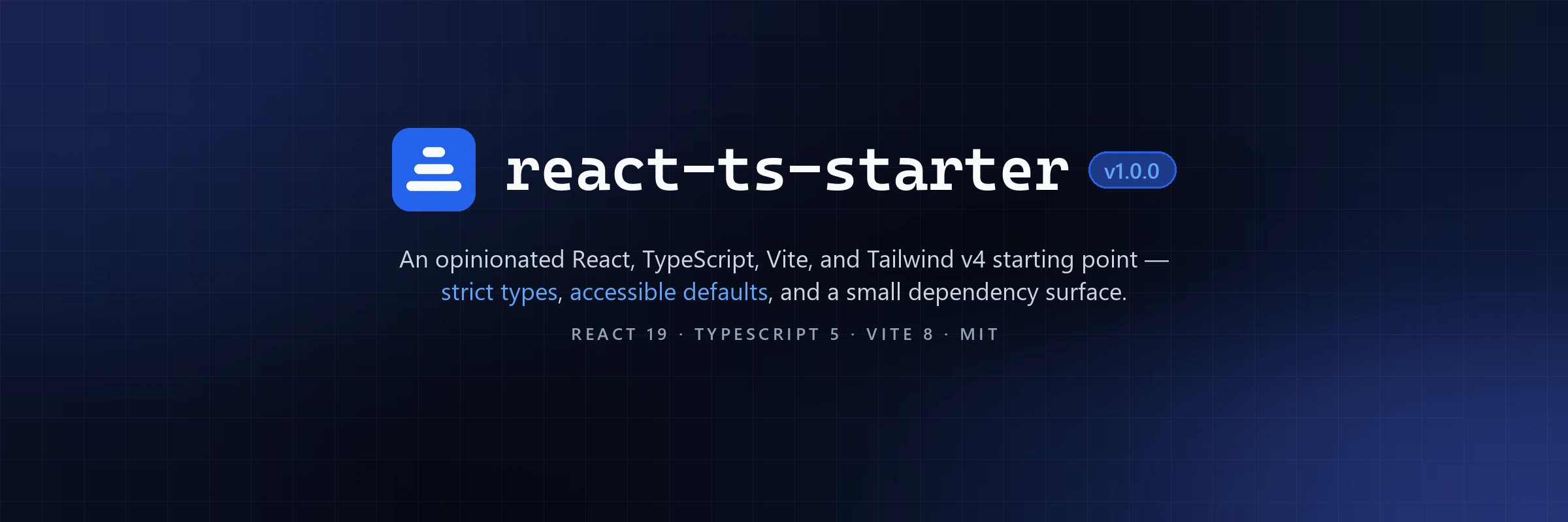 react-ts-starter screenshot or preview