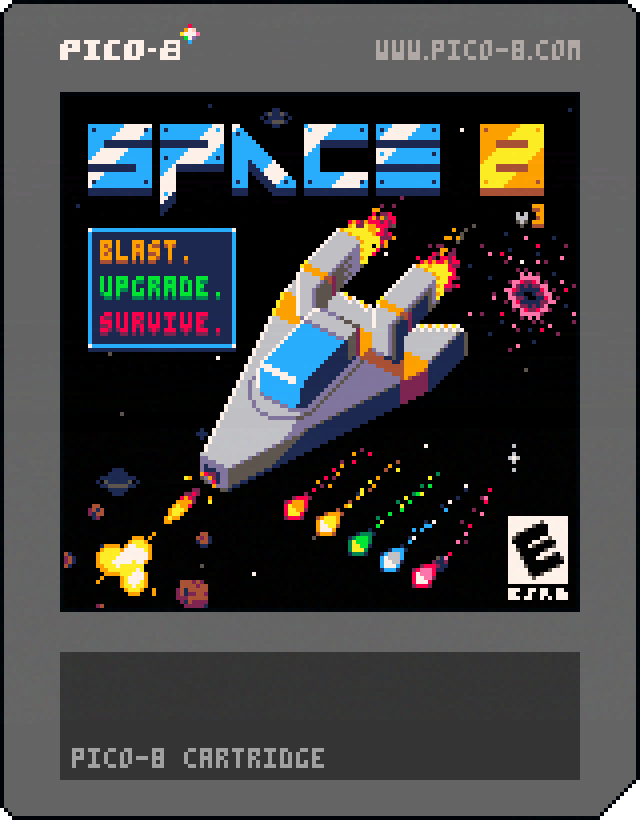 Space 8 PICO-8 cartridge label