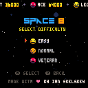 Difficulty selection screen